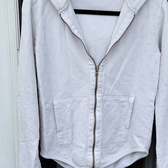 ATM Anthony Thomas Melillo Tops - ATM Anthony Thomas Melillo Ladies Off White Pockets hood full Zip-Up Jacket-S